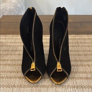 Tom Ford Black and Gold Women's Shoes